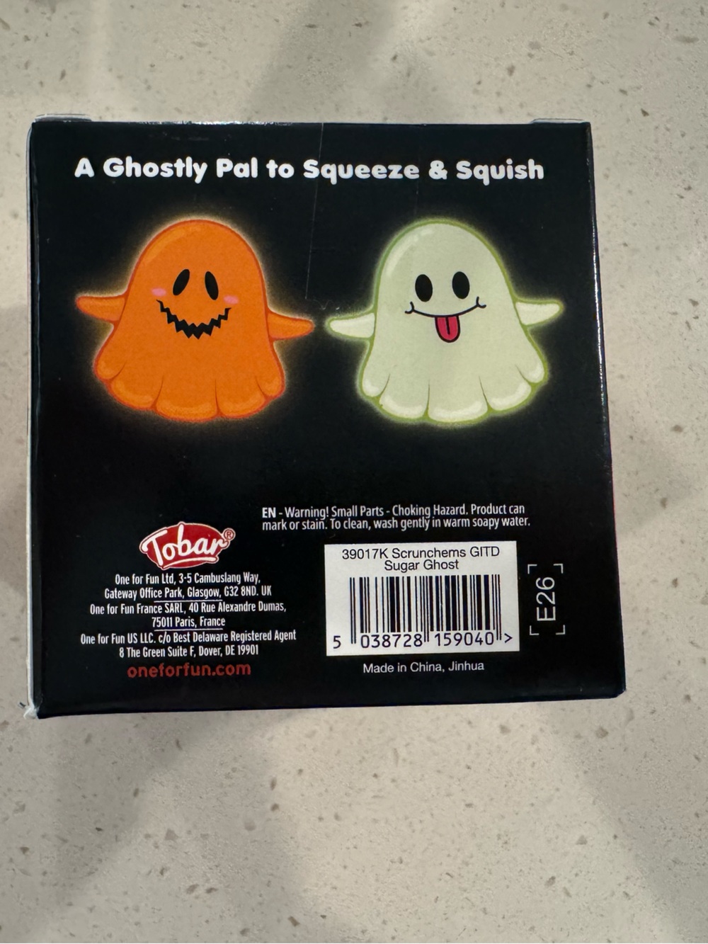 Squishy Sugar Ghost Toy - Orange (Glows in the Dark) - Picture 3 of 3